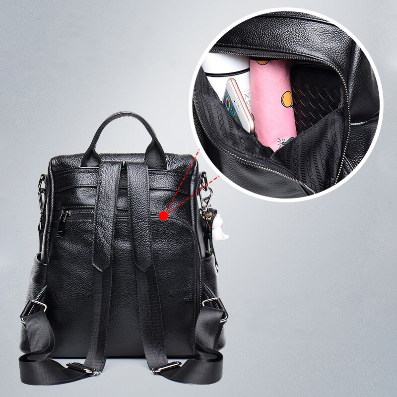 WW | Anti-Diebstahl-Lederrucksack