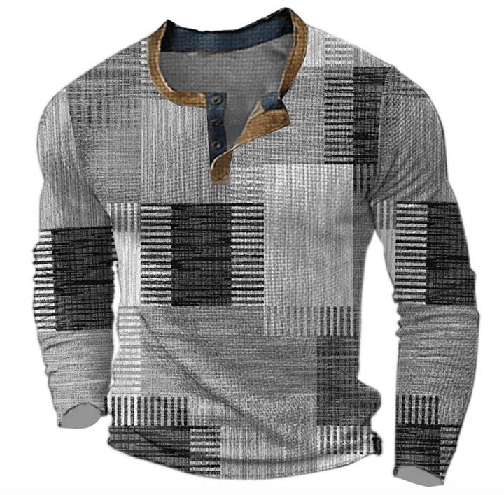 W&W Mode | Bequem Trendy Herren Pullover Einzigartiges Karomuster