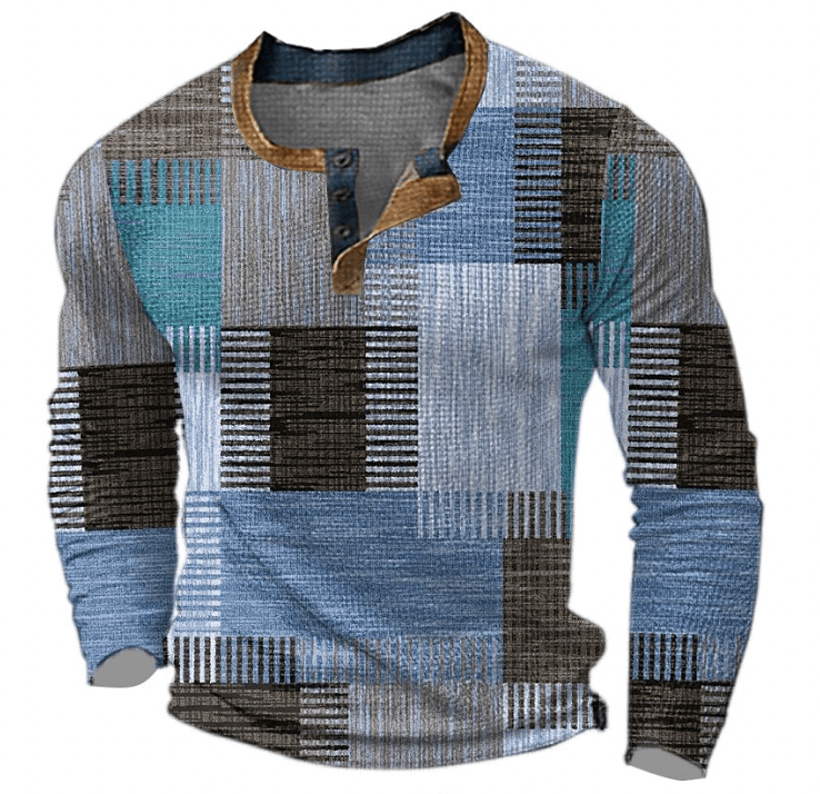 W&W Mode | Bequem Trendy Herren Pullover Einzigartiges Karomuster