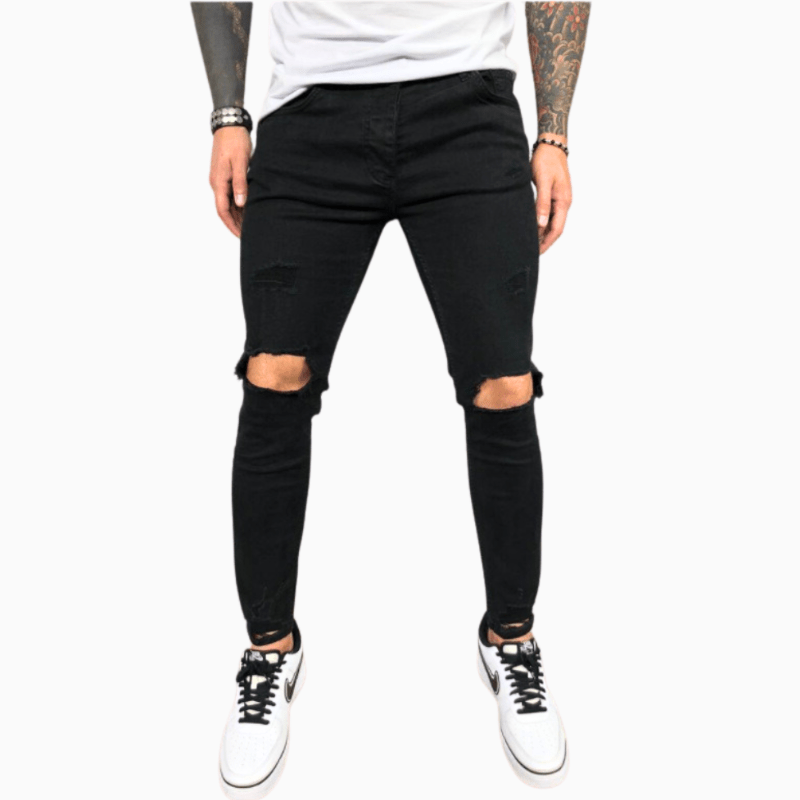 WW | Herrenhose Trendy Skinny Jeans Mit Rissen Bequem & Stretch