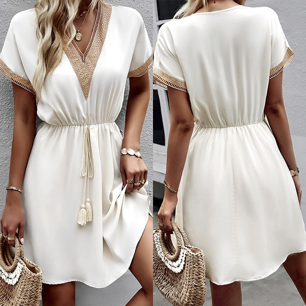 WW | Elegantes Kordelzug-Minikleid