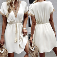 WW | Elegantes Kordelzug-Minikleid