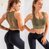 WW | Sport-BH Top mit gekreuzten Trägern und Netzrücken aus luftigem dehnbarem Material