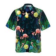 WW | Hyperfavor Weihnachts Hawaiian Shirts für Männer und Frauen, Weihnachts Flamingo Tropical Hawaiian Shirt Knopfleiste Kurzarm