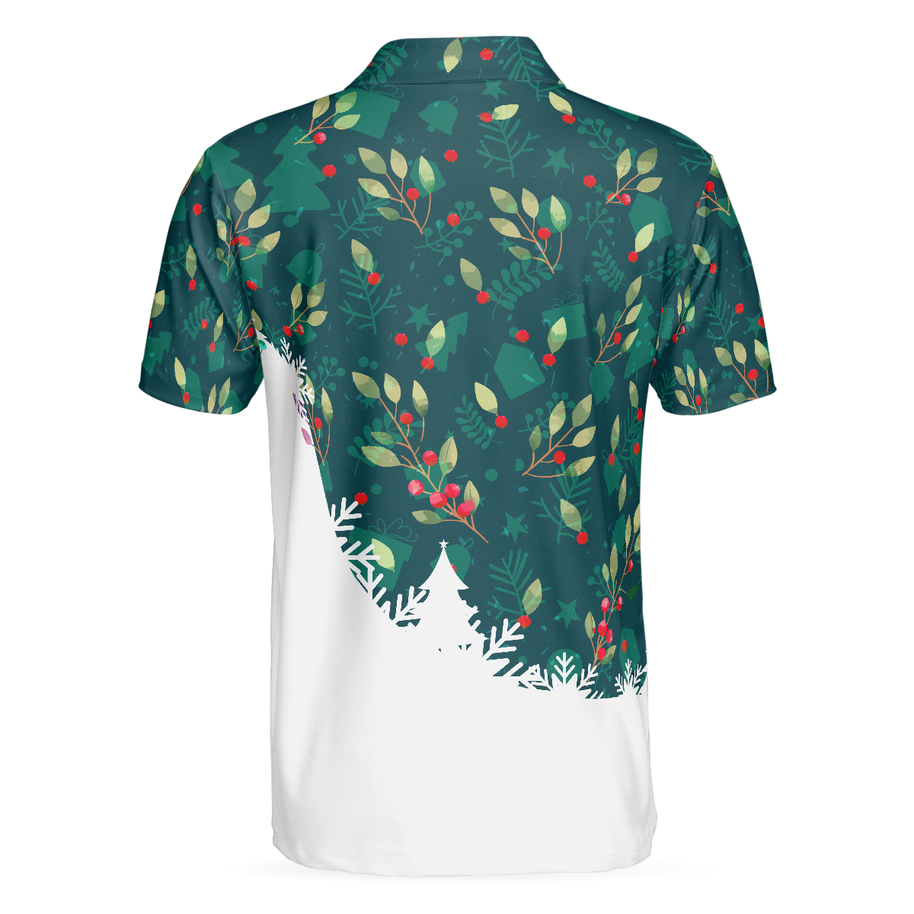 WW | Weihnachts-Golf-Polo-Shirts für Männer und Frauen, Weihnachtssocken mit Golfball-Muster Herren-Shirt Kurzarm