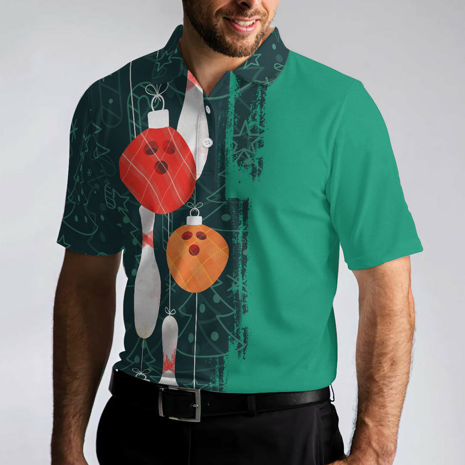 WW | Weihnachts Bowling Dekoration Licht Herren Polo Shirts