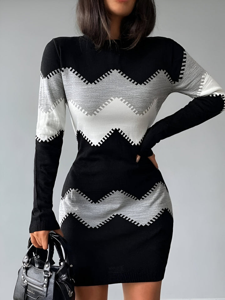 W&W Mode | gestricktes Bodycon-Minikleid Für Frauen