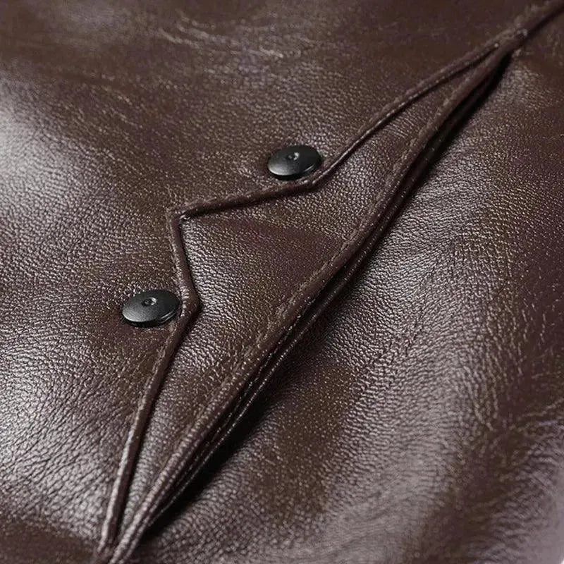 WW | Moderne Slim Fit Herren Lederjacke