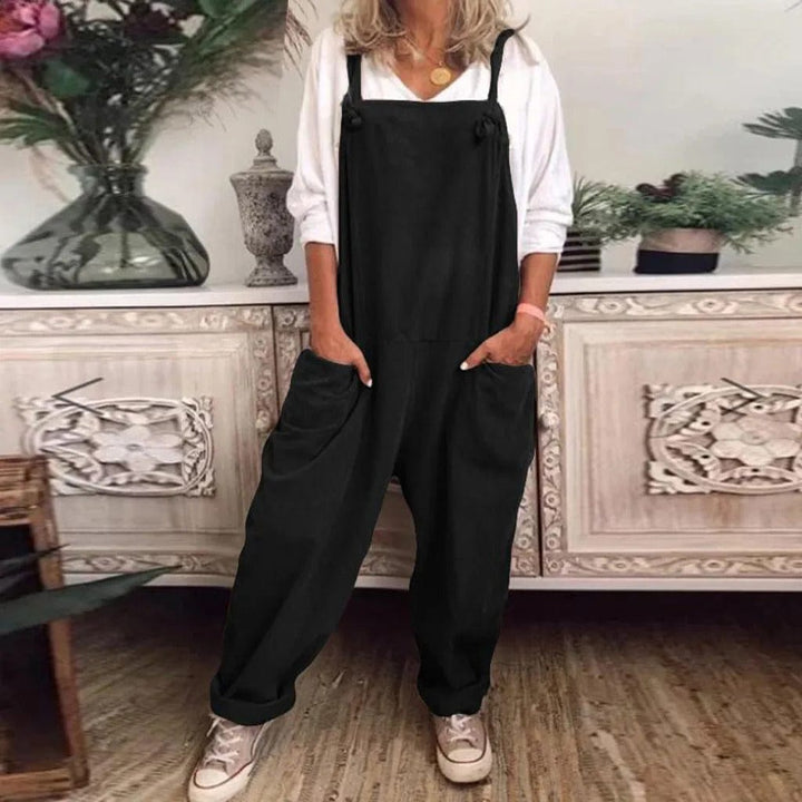 Overall aus locker gebundenem Polyester und Elasthan