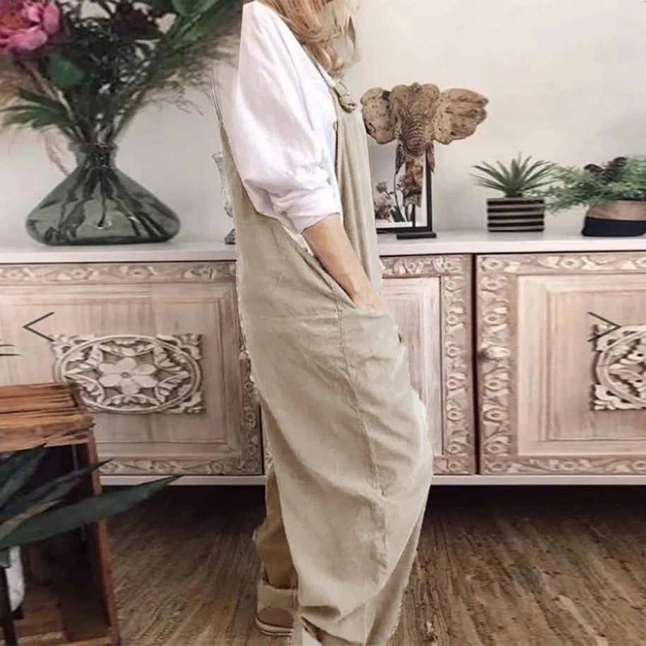 Overall aus locker gebundenem Polyester und Elasthan