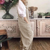 Overall aus locker gebundenem Polyester und Elasthan