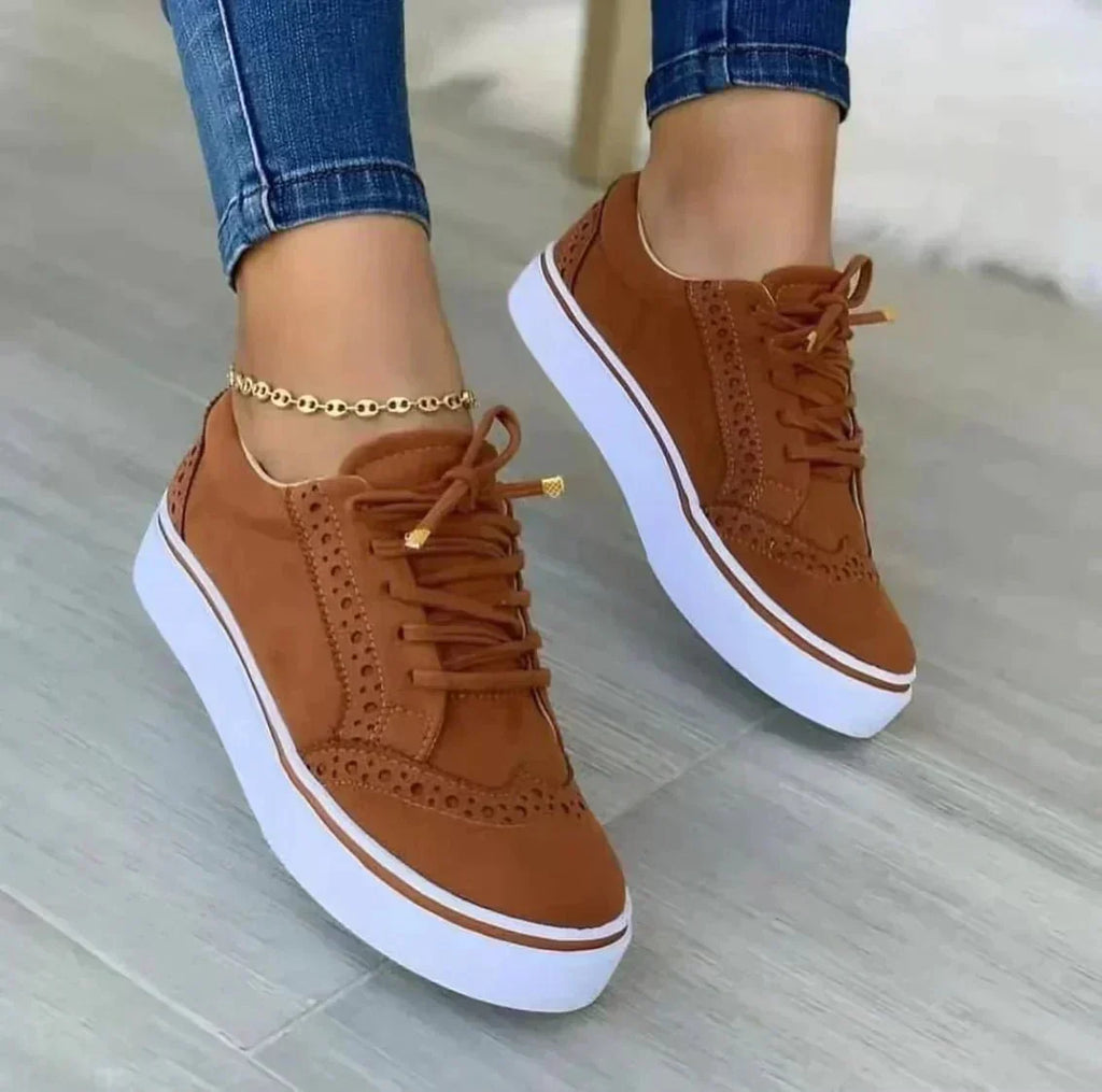 WW | Lässig Schnürschuhe Mit Brogue Detailing Für Damen