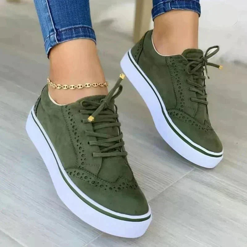 WW | Lässig Schnürschuhe Mit Brogue Detailing Für Damen