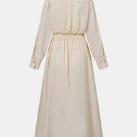 WW | Elegantes Hemdblusen-Maxi-Kleid mit Gürtel für Damen