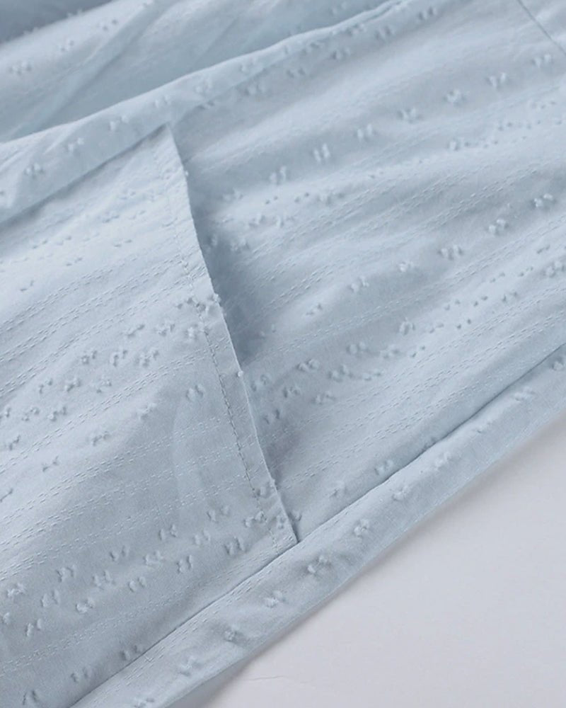 WW | Entspannendes Boho Hemdblusenkleid mit V-Ausschnitt für Damen