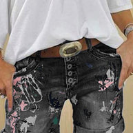 WW | Multi Knopf-Druck Denimshorts