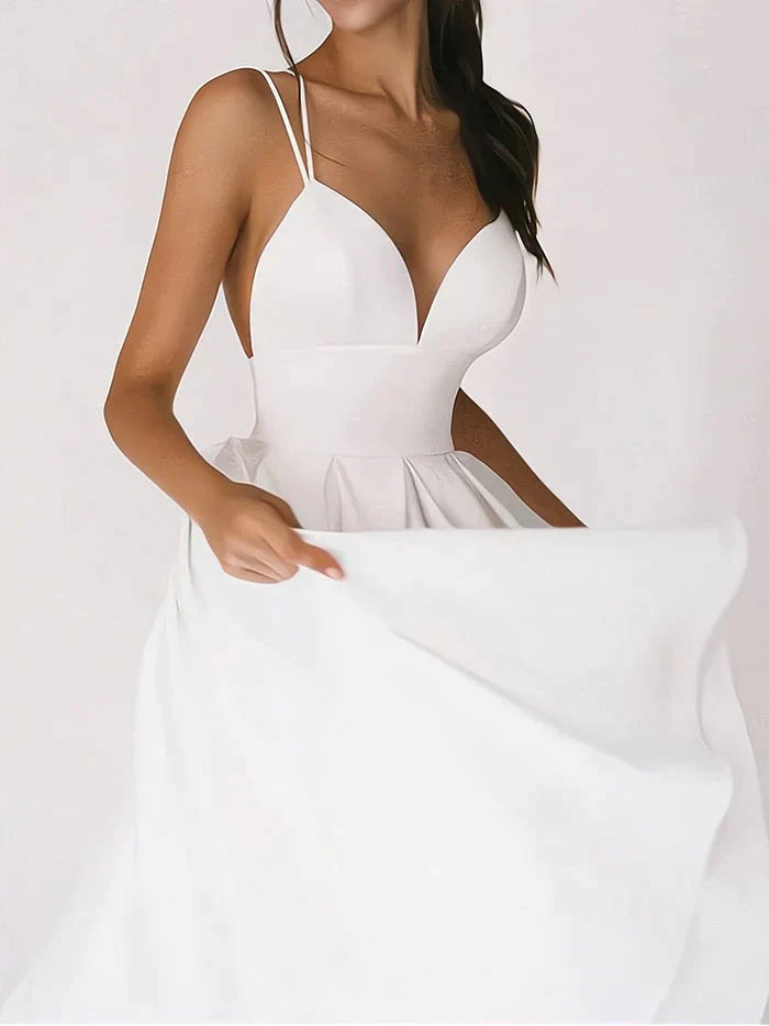 WW | Elegantes Kleid mit V-Ausschnitt Schöner Stil
