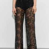 WW | Spitzenhose Elegante Weiße & Schwarze Spitzenhose