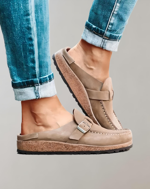 WW | Halbloafer Stil Mit Schnalle Für Freizeitkleidung Schuhe