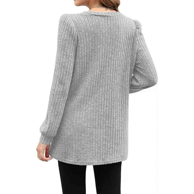 WW |  Herbst und Winter neue halblange Pullover Kleid Frau