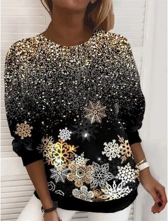 W&W Mode – Elegantes Weihnachts-Sweatshirt, Weicher Strickstoff