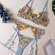 WW | 3-teiliges Französisches Lingerie-Set für sinnliche Eleganz
