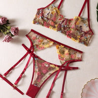 WW | 3-teiliges Französisches Lingerie-Set für sinnliche Eleganz