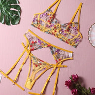 WW | 3-teiliges Französisches Lingerie-Set für sinnliche Eleganz