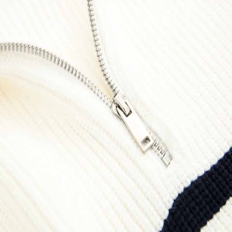 WW | Damen Pullover Retro Half Zip Damen Sweatshirt Warm & Elegant