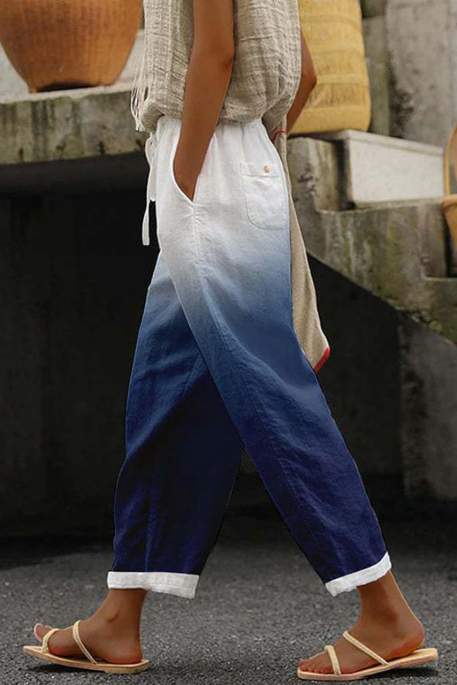WW | Casual Unique Printed Button Pocket Pants