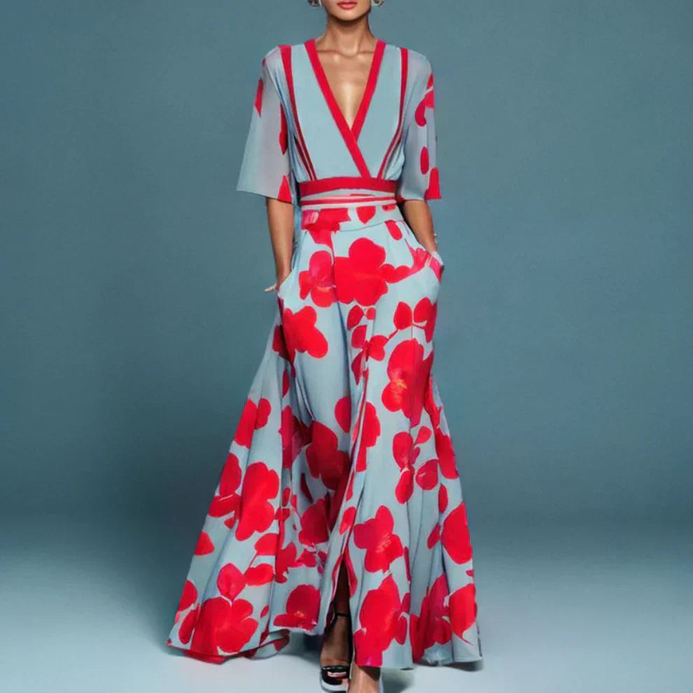 WW | Elegantes Maxikleid mit Blumenmuster
