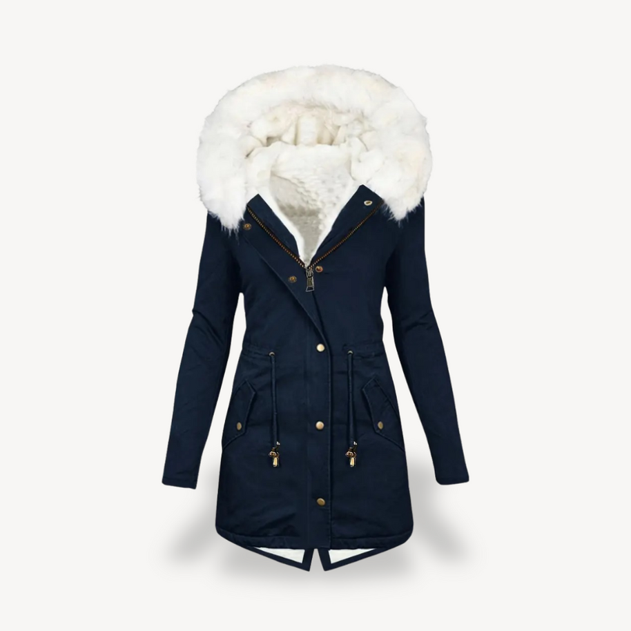 WW | Damen Kunstpelz Kapuzen Parka Jacke
