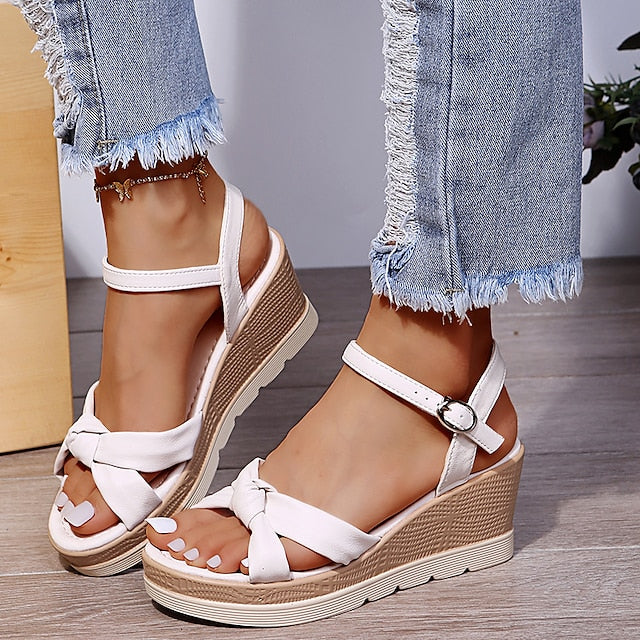 W&W Mode | Elegante Sandalen mit geknoteten Riemen für Damen