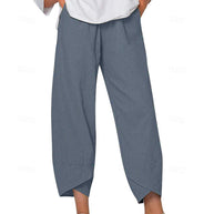 WW | Bequeme Weite Leinenhose für Damen