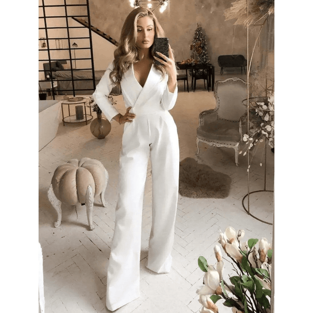 WW | Damen Jumpsuit Mit V-Ausschnitt