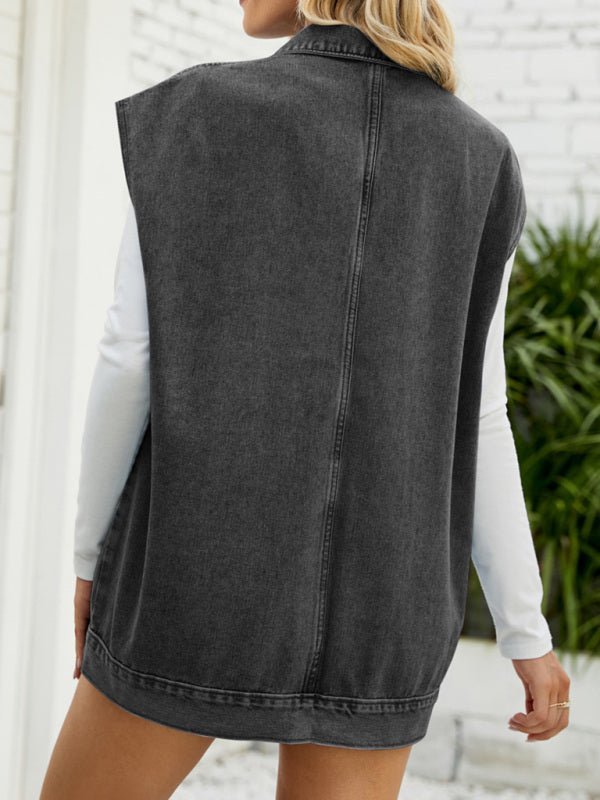 WW | Neues Denim-Weste Sommermode-Trend Denim ärmellose Weste