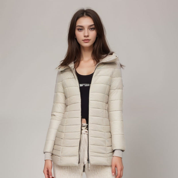 WW – Stylischer Langer Mantel mit Weichem Innenfutter und Kapuze