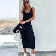 WW | Stilvolles Off Shoulder Crop Top und Midi Rock Set