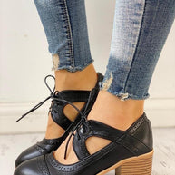 WW | Orthopädische Schuhe Mit Klobigem Absatz