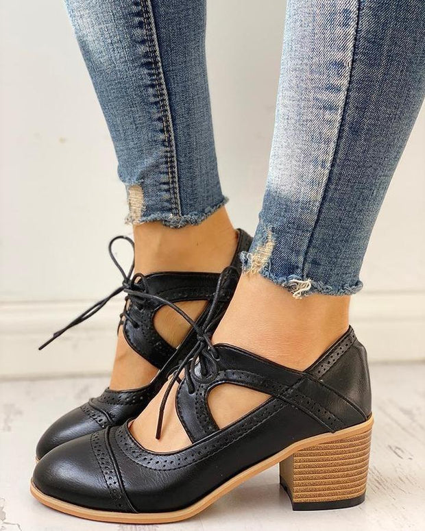 WW | Orthopädische Schuhe Mit Klobigem Absatz