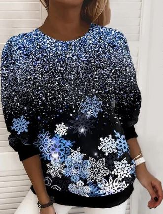 W&W Mode – Elegantes Weihnachts-Sweatshirt, Weicher Strickstoff