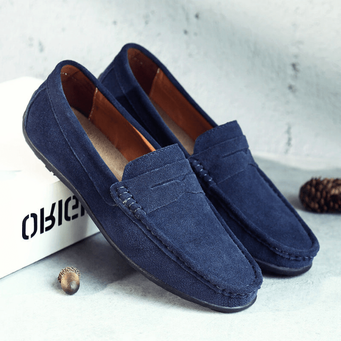 W&W Mode | Slipper Herren Klassische Loafer Herren Luxuriöse Verarbeitung Hochwertiges Wildleder
