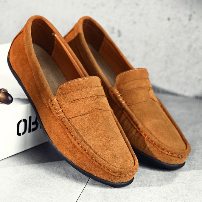 W&W Mode | Slipper Herren Klassische Loafer Herren Luxuriöse Verarbeitung Hochwertiges Wildleder