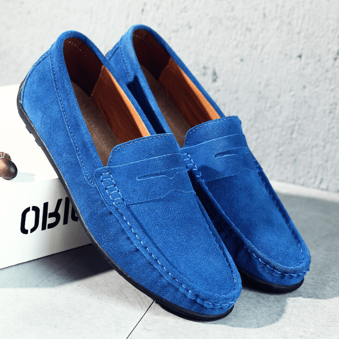W&W Mode | Slipper Herren Klassische Loafer Herren Luxuriöse Verarbeitung Hochwertiges Wildleder