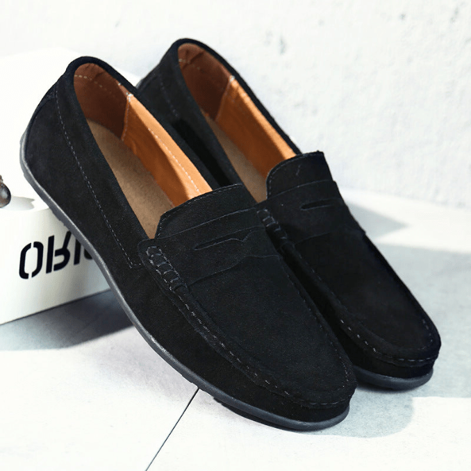 W&W Mode | Slipper Herren Klassische Loafer Herren Luxuriöse Verarbeitung Hochwertiges Wildleder