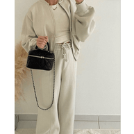 WW | Bequemer Trainingsanzug Damen Sportanzug Bequemes Zweiteiliges Kleidungssatz