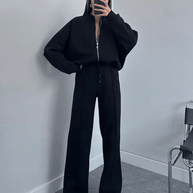 WW | Bequemer Trainingsanzug Damen Sportanzug Bequemes Zweiteiliges Kleidungssatz