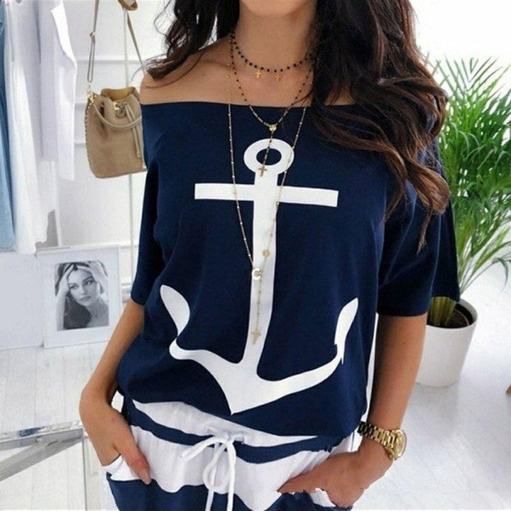 W&W Mode | Off Shoulder Top Und Rock Kleid Batwing Ärmel