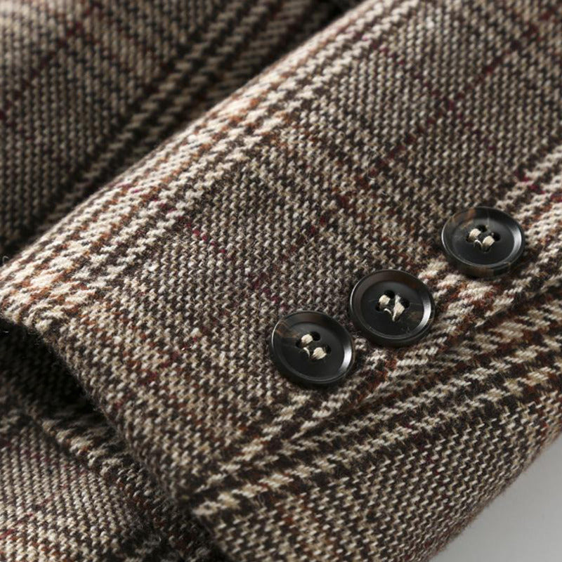 W&W Mode | Büro Damen Kariert Blazer Langarm Lässig Jacke