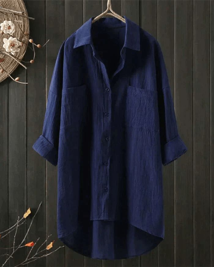 WW | Leinen Bluse Damen Hemd Top